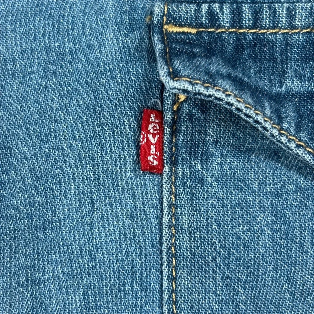 Levi's Denim Western Shirt Mens 3XL Blue Pearl Snap Long Sleeve NWT